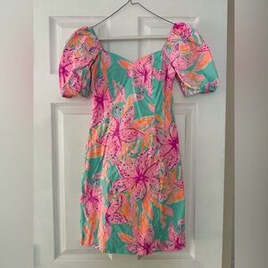 Lilly Pulitzer Puff Sleeve Romper Dress 00